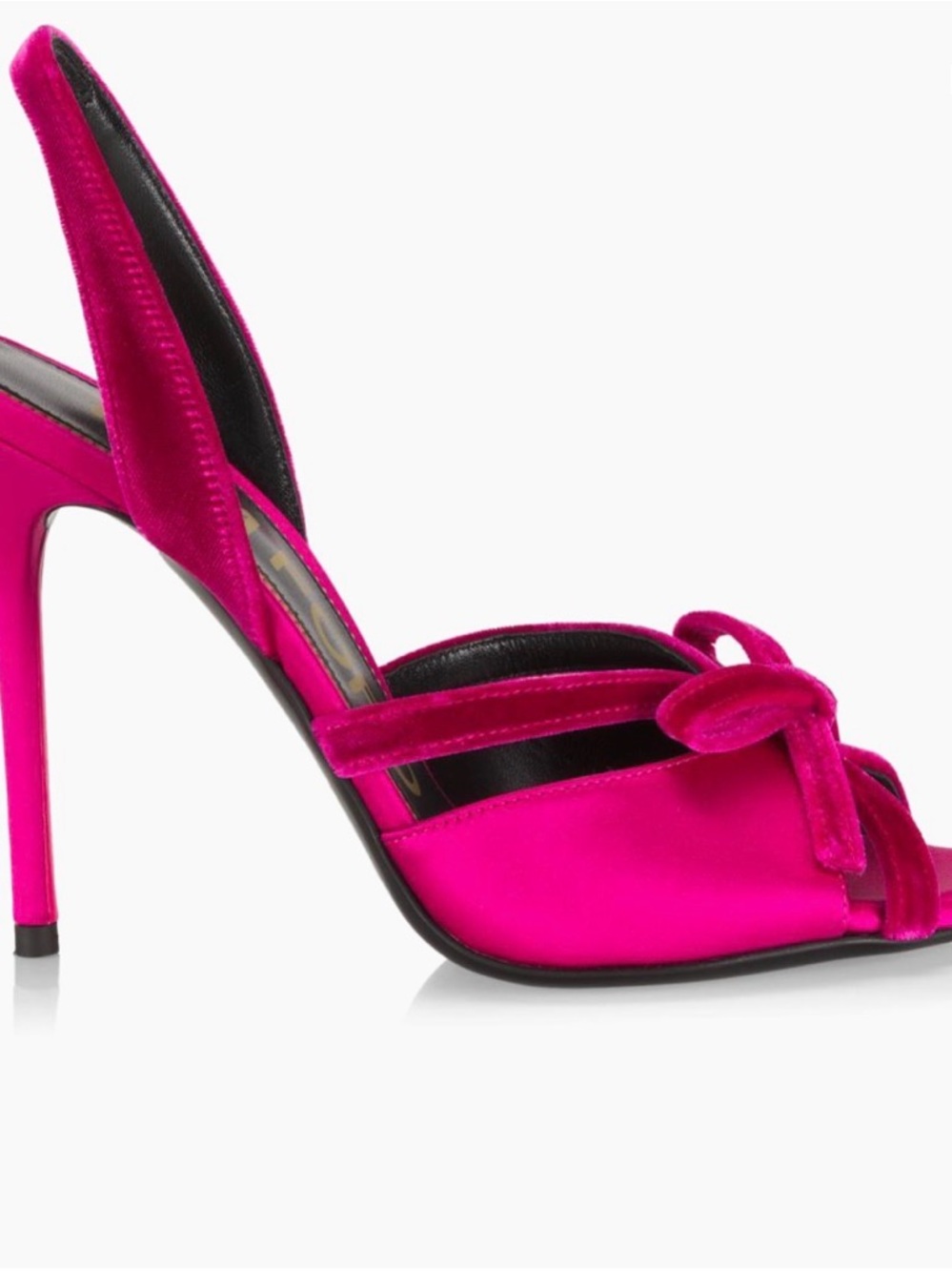 NEW!! TOM FORD
105MM Satin & Velvet Bow Sandals US 7 - Picture 3 of 9